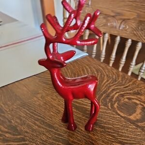 Red Reindeer Holiday Decoration